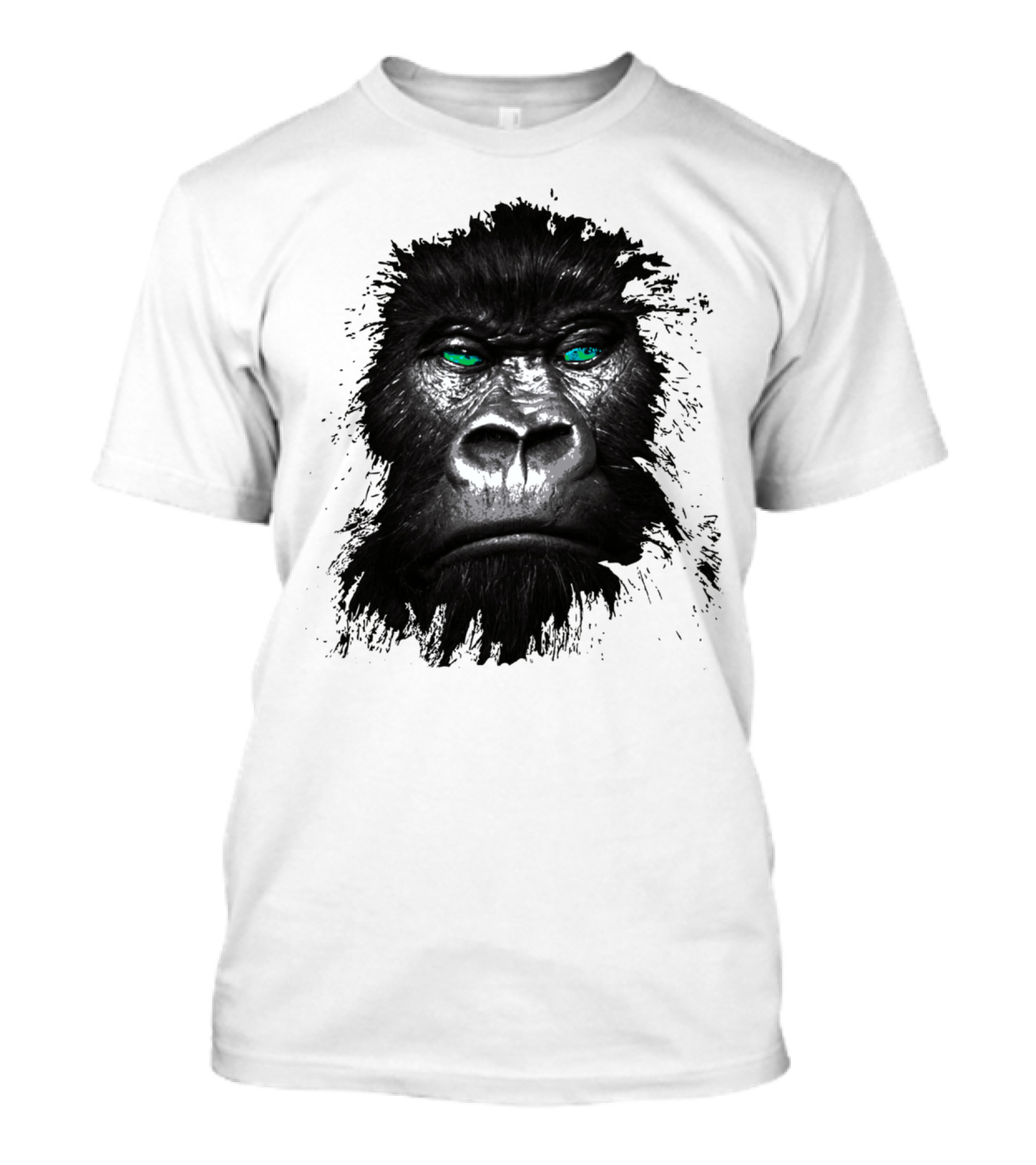King Ape Fierce Blue-Eyed Gorilla Face T-Shirt