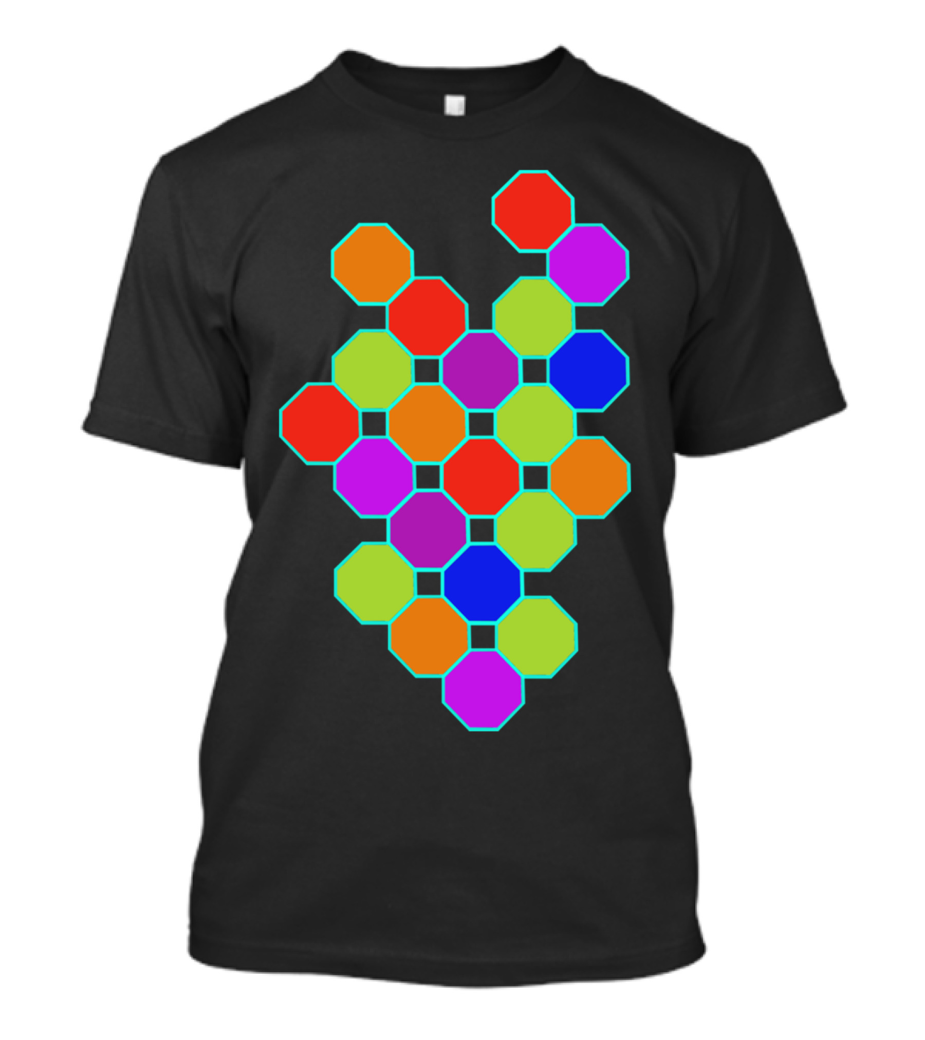 Hex Colours Bright Octagonal Mosaic T-Shirt