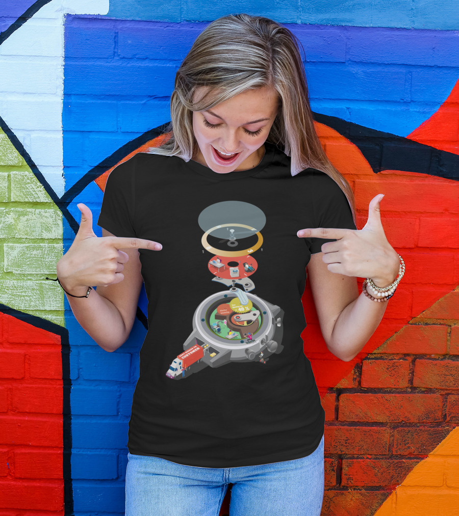 Time Management Device With Working Environment Layers T-Shirt