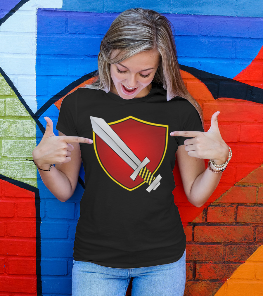 Defend The Phone Shield And Sword Emblem T-Shirt