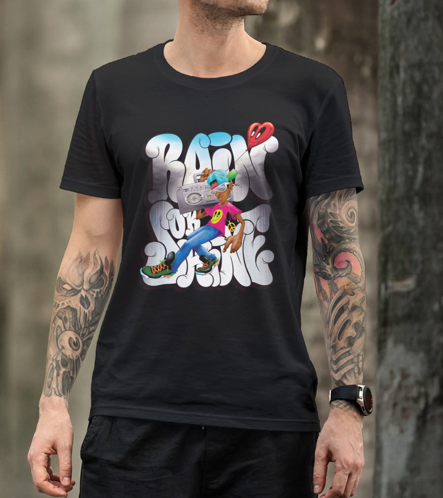 Rain Or Shine Hip Hop Style With Boombox And Heart Balloon T-Shirt
