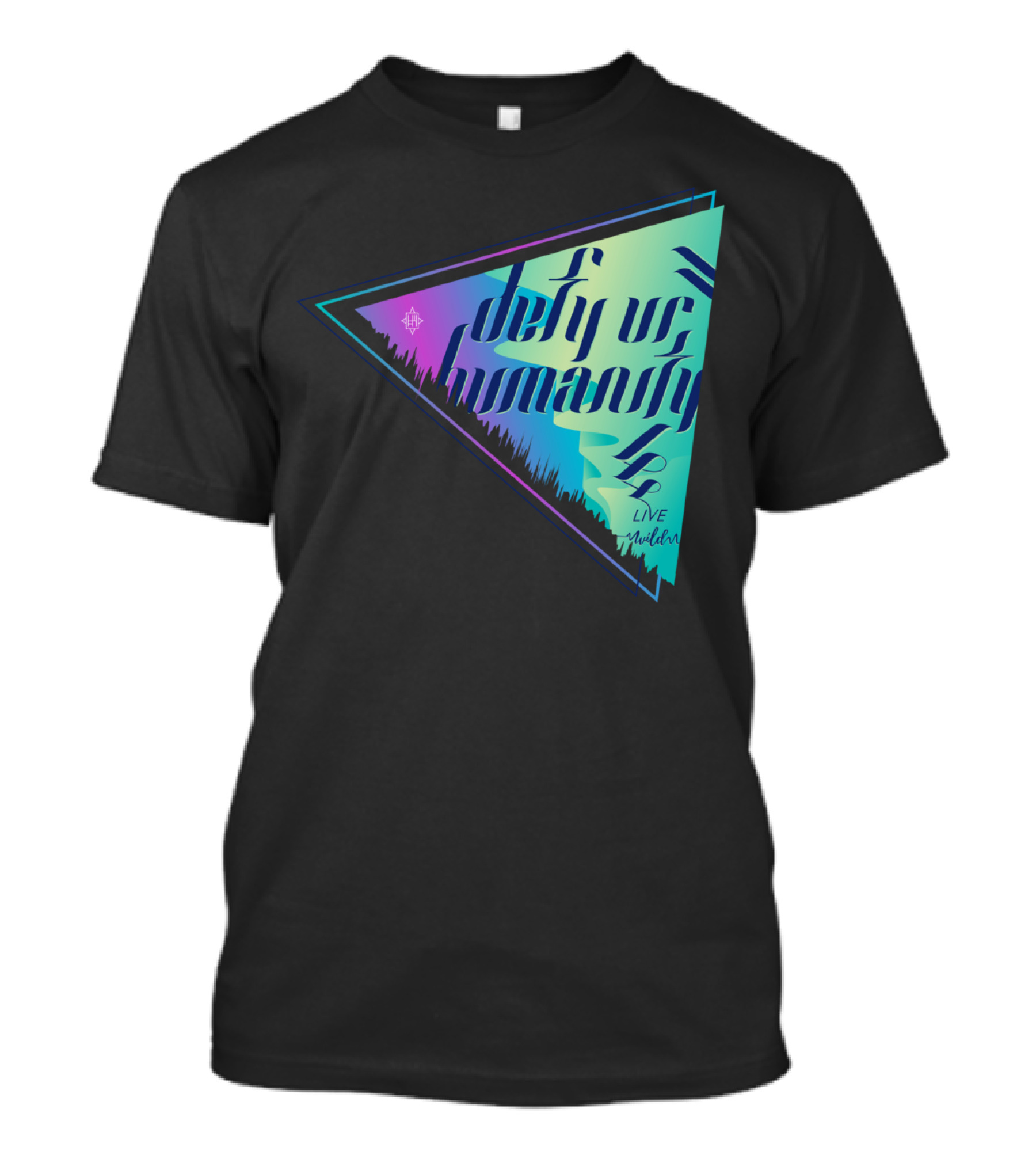 Defy Us Humanity Live Multicolor Triangle T-Shirt