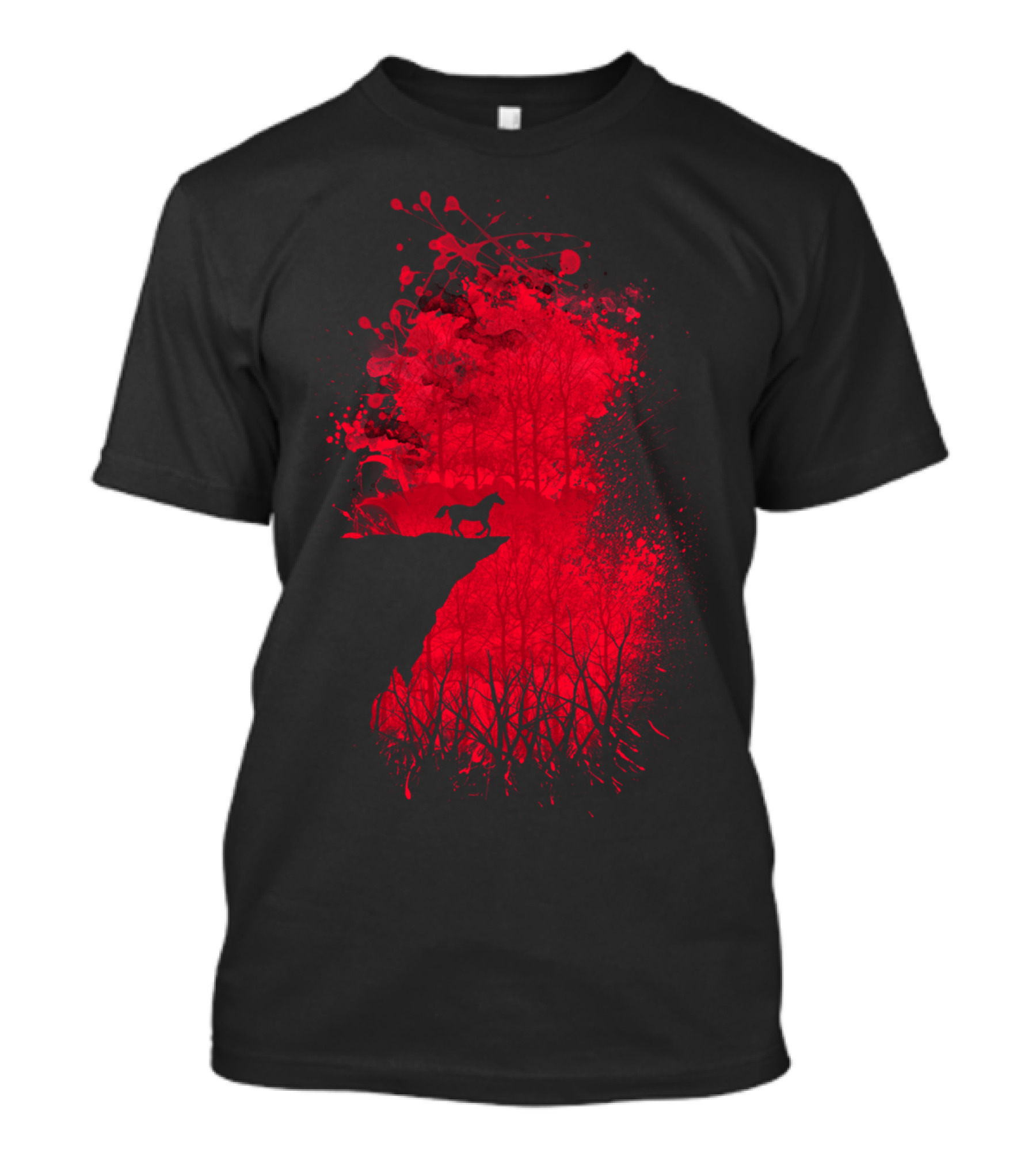 A Horse Journey In The Red Forest T-Shirt