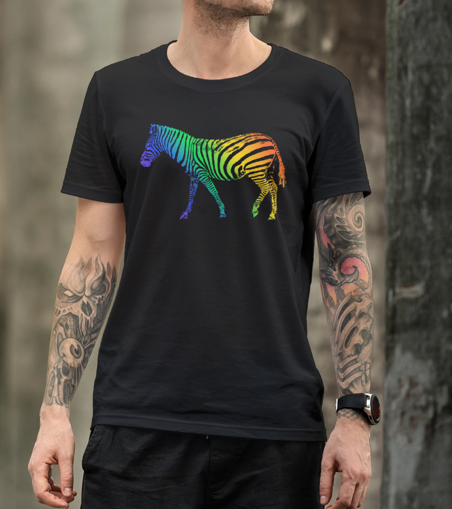 A Horse Of A Different Color Rainbow Zebra T-Shirt