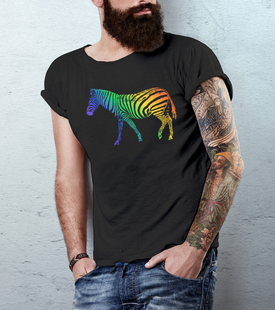 A Horse Of A Different Color Rainbow Zebra T-Shirt