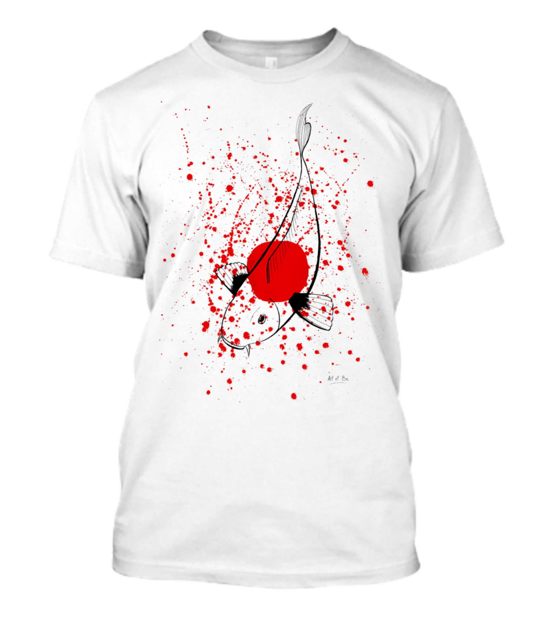 Bleeding Koi Red Splash Art By Da T-Shirt