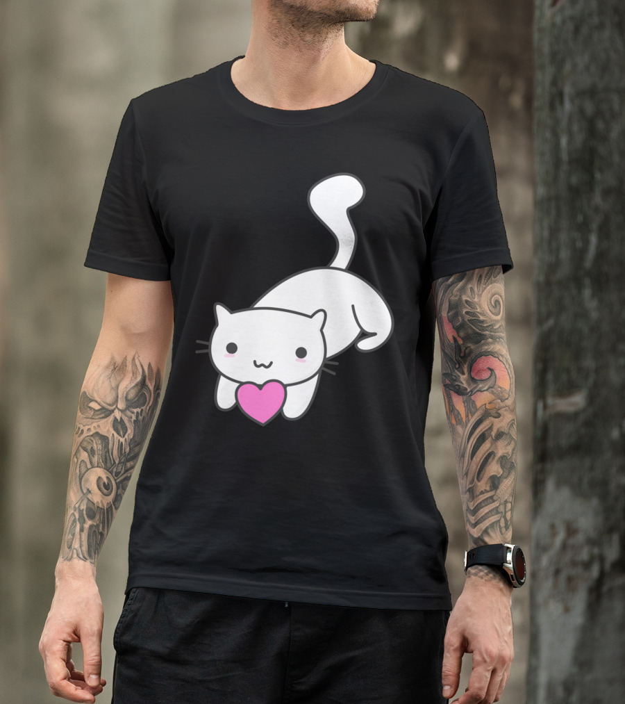 Happy Cat With Heart T-Shirt