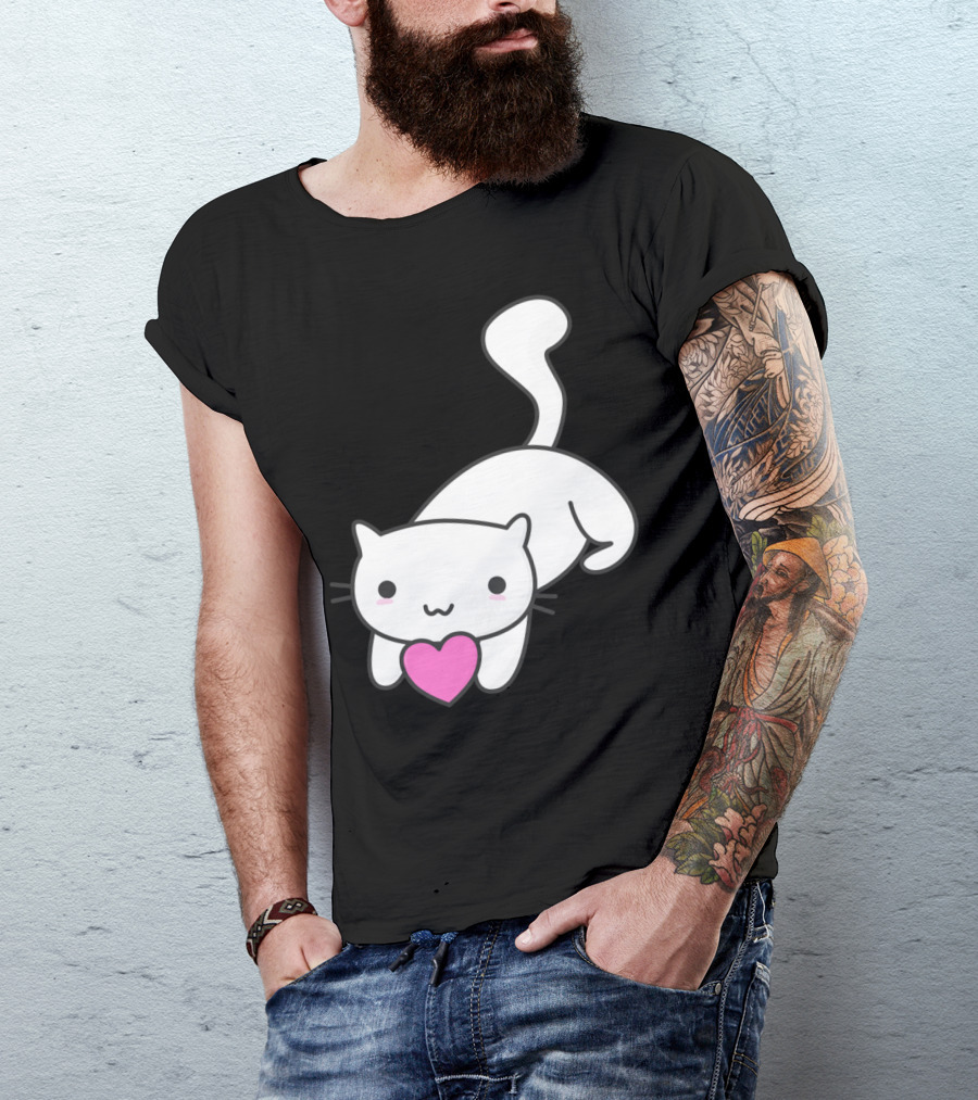Happy Cat With Heart T-Shirt