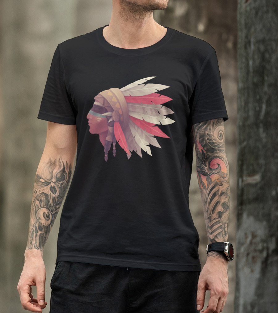 Cheyenne Native American Headdress T-Shirt