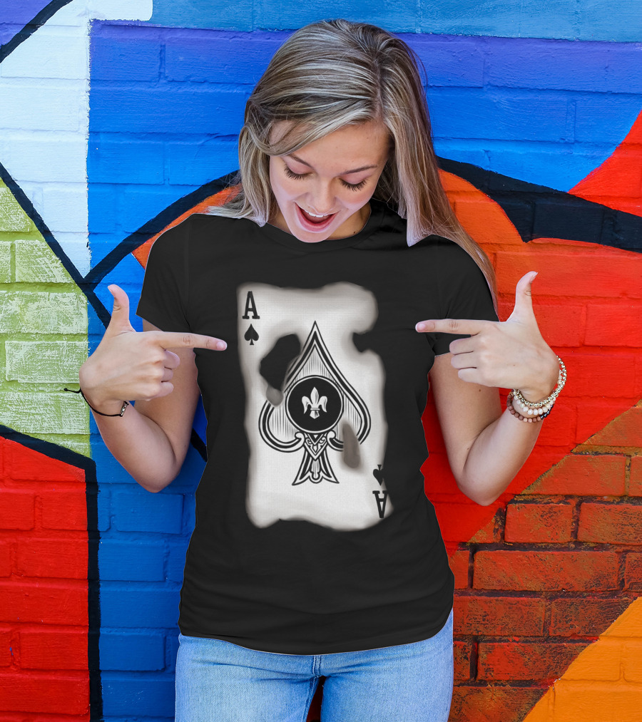 Ace Of Spades Burnt Playing Card T-Shirt