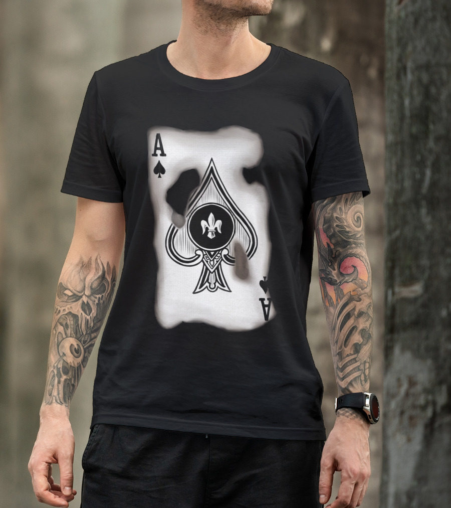 Ace Of Spades Burnt Playing Card T-Shirt