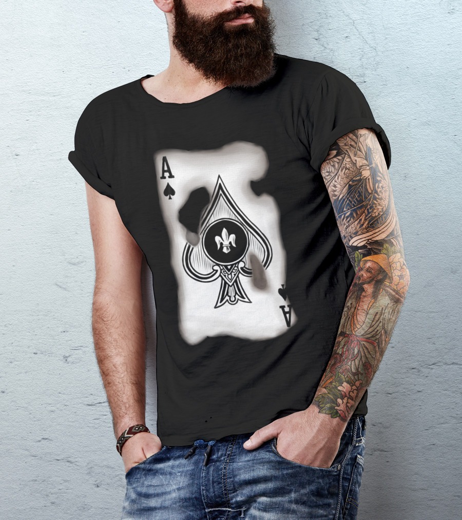 Ace Of Spades Burnt Playing Card T-Shirt