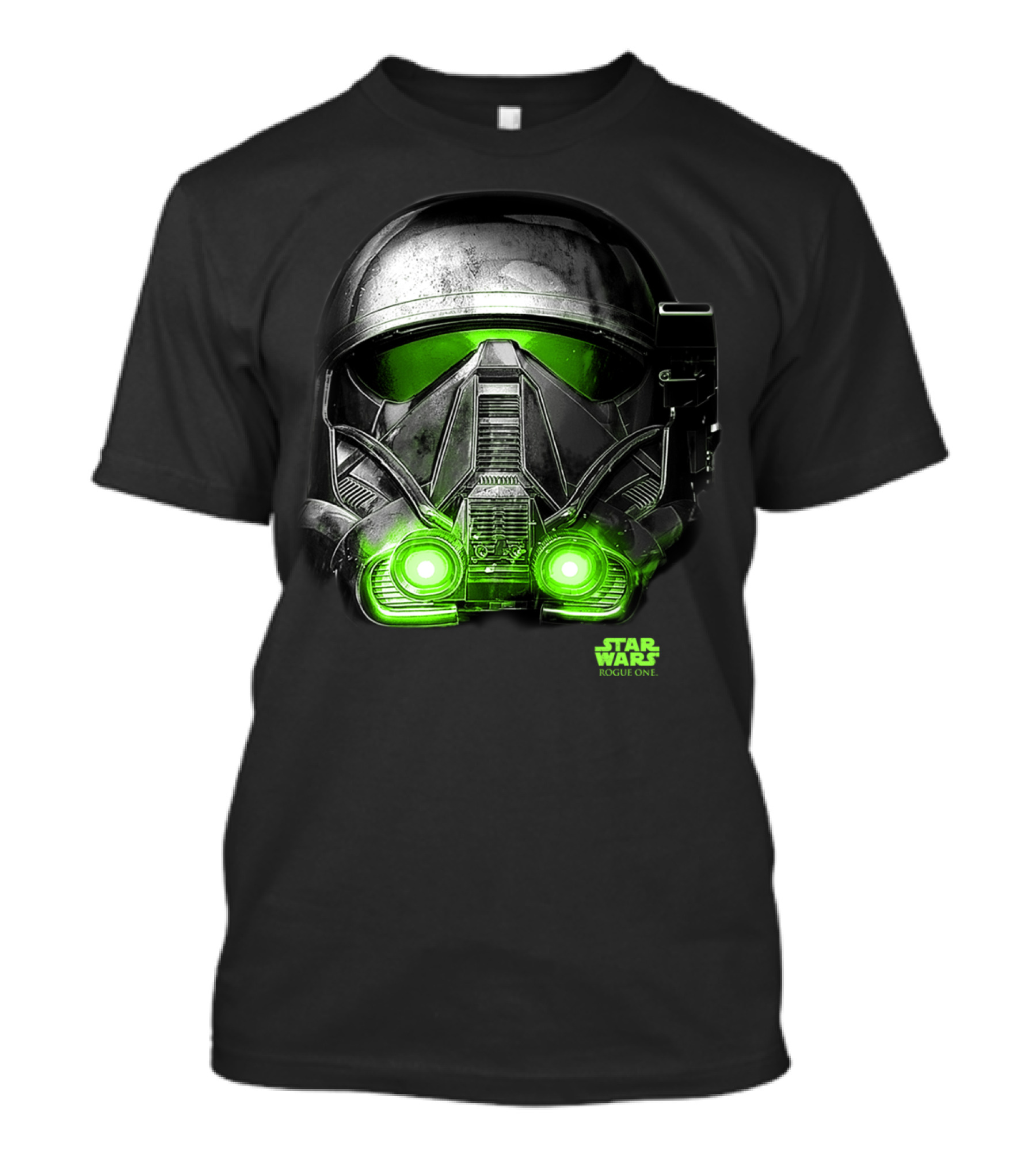Star Wars Rogue One Eerie Death Trooper Helmet With Green Glow T-Shirt