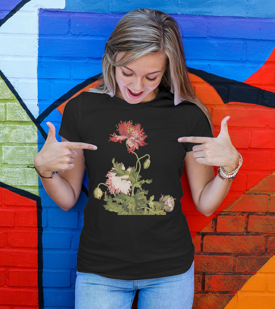 Flower Charm Poppy Botanical T-Shirt