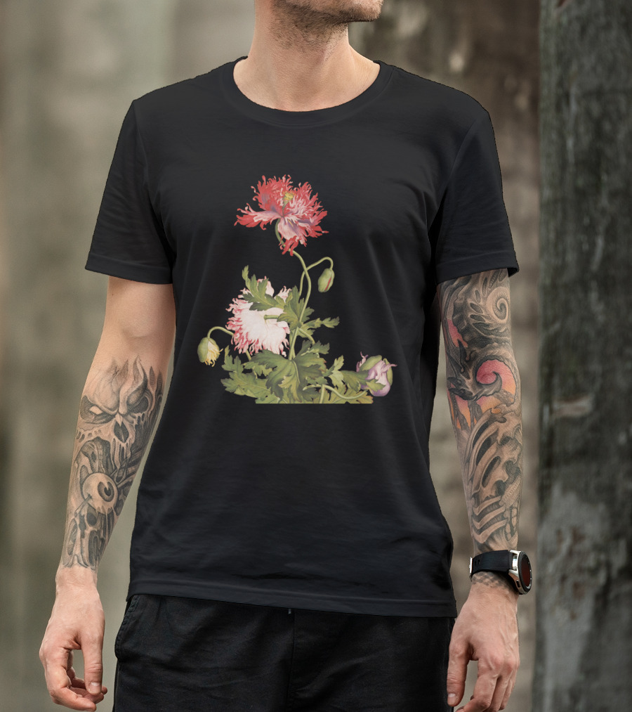 Flower Charm Poppy Botanical T-Shirt