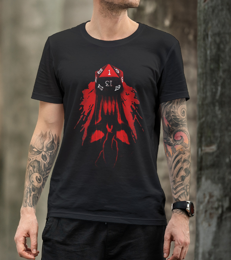 Critical Fail D20 Skull Explosion Gaming Dice T-Shirt