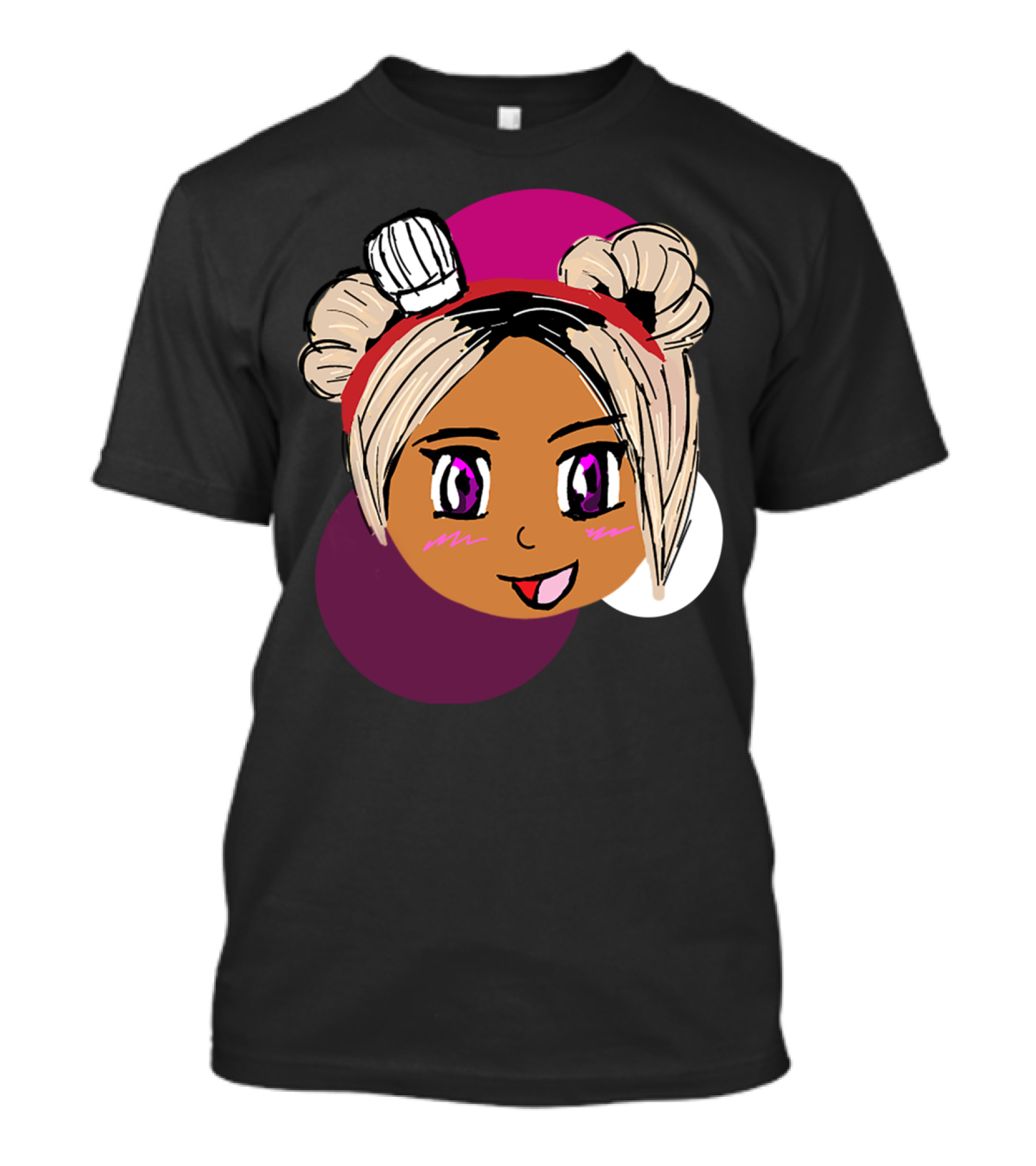 Chibi Chef Lyric Bubble Ete Cute Cartoon Face T-Shirt