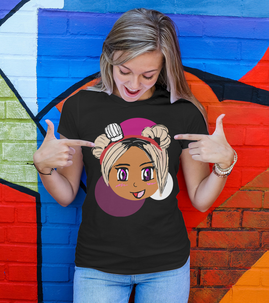 Chibi Chef Lyric Bubble Ete Cute Cartoon Face T-Shirt