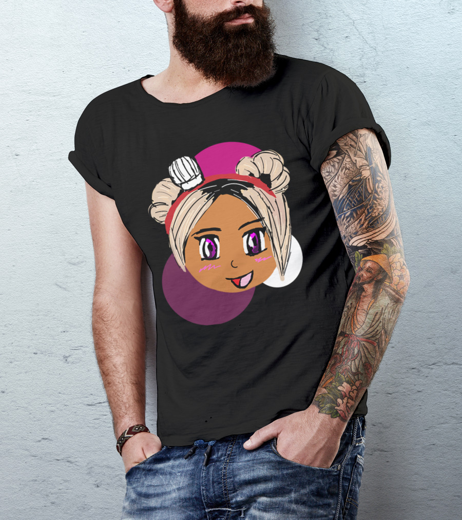 Chibi Chef Lyric Bubble Ete Cute Cartoon Face T-Shirt