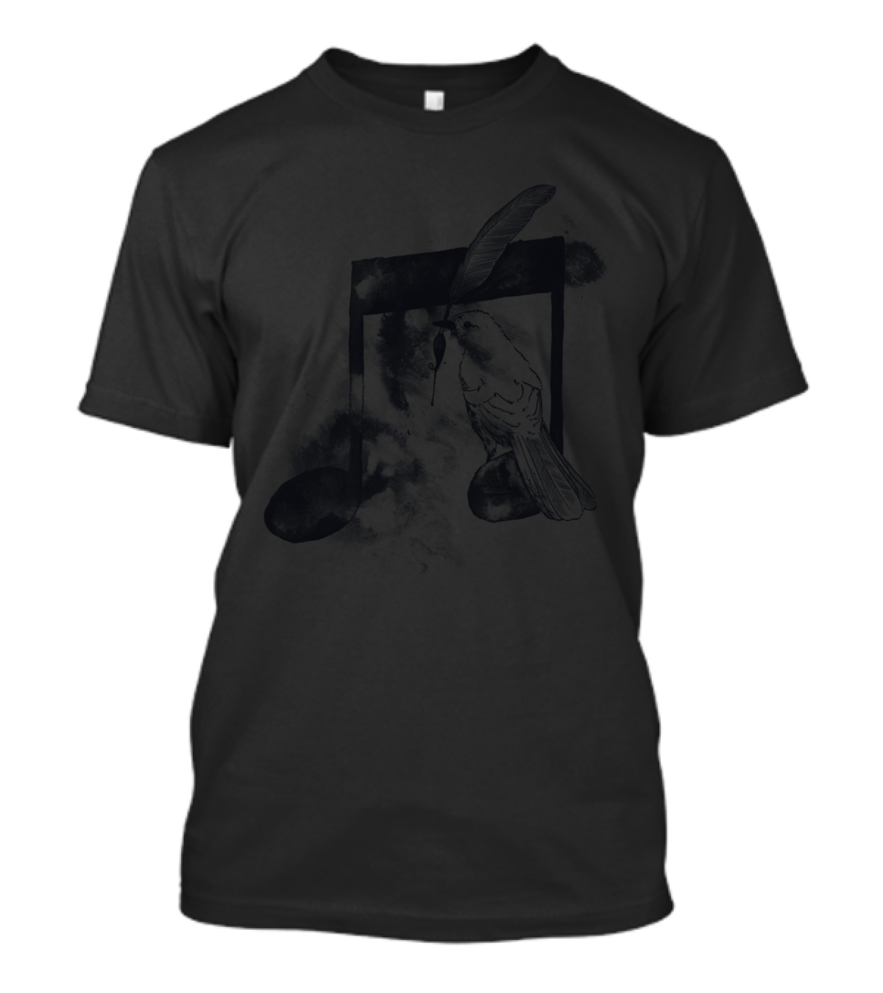 Music Painter Note With Bird And Quill T-Shirt