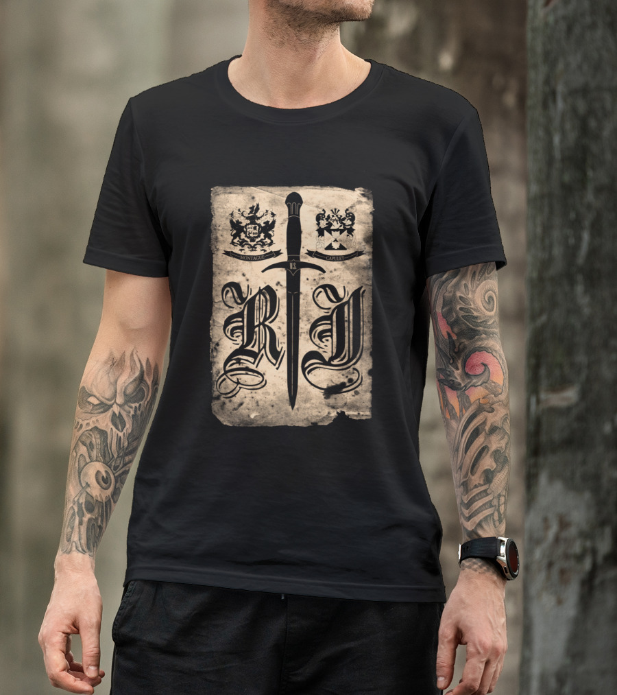 Montague Capulet Crest Romeo + Juliet Sword RJ T-Shirt