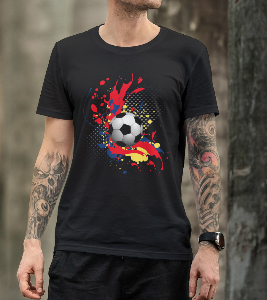 Barcelona Soccer Splatter Ball T-Shirt