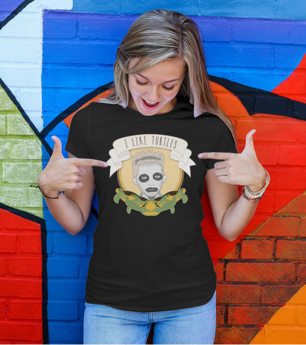 I Like Turtles Zombie Kid Meme Turtle Enthusiast Iconic Viral Moment T-Shirt