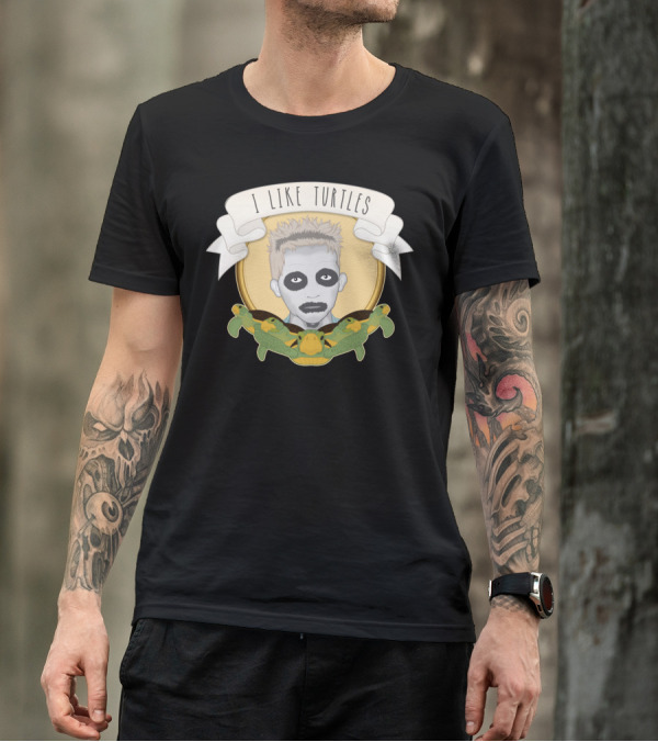 I Like Turtles Zombie Kid Meme Turtle Enthusiast Iconic Viral Moment T-Shirt