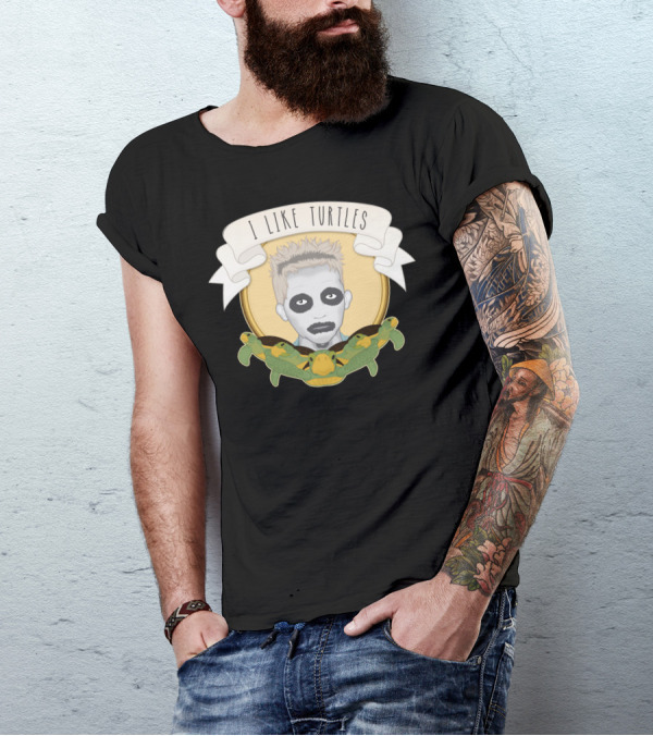 I Like Turtles Zombie Kid Meme Turtle Enthusiast Iconic Viral Moment T-Shirt