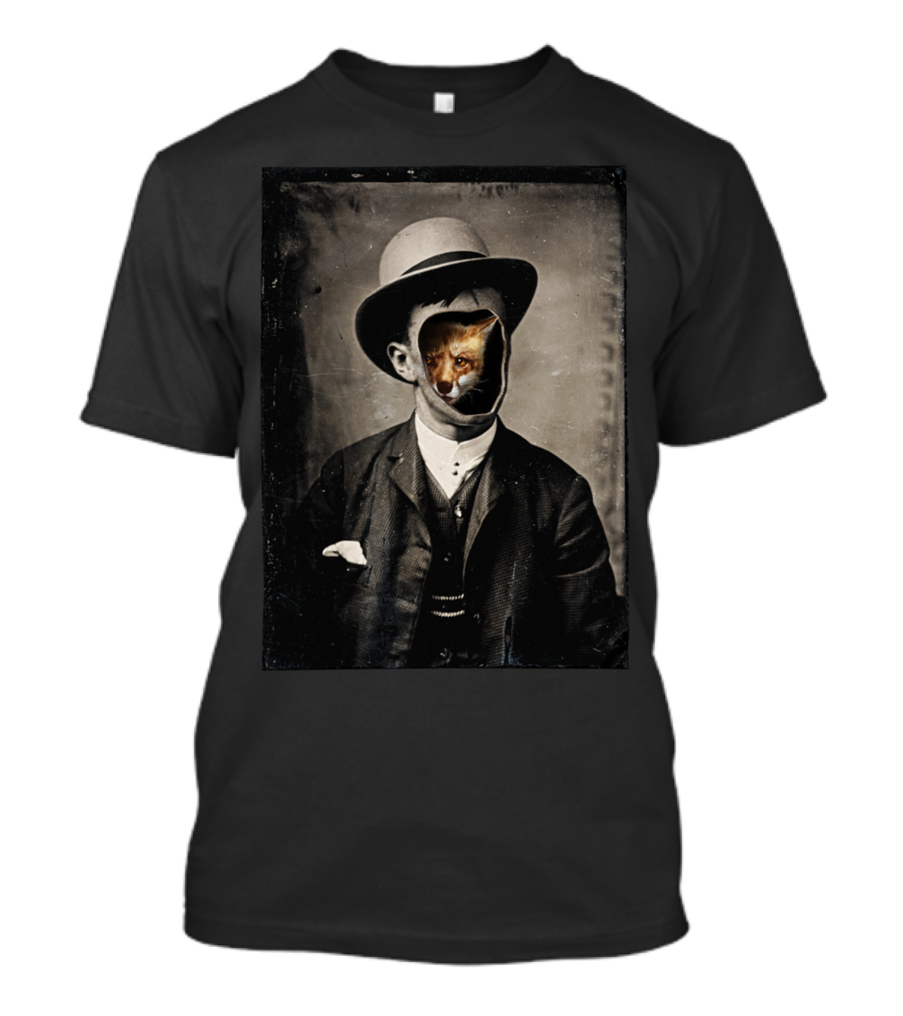 Gentleman Fox Portrait Victorian T-Shirt