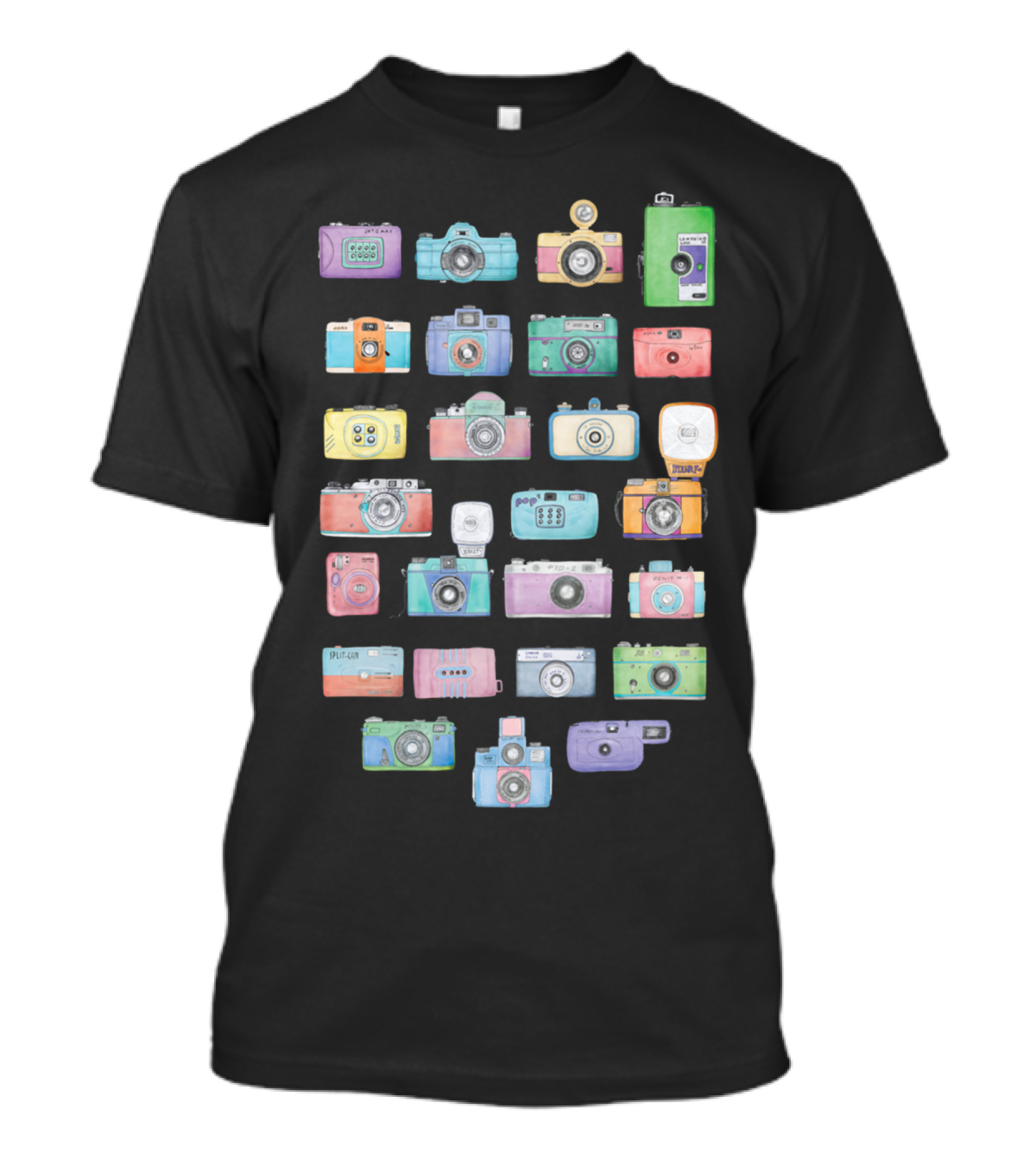Lomo Cameras Retro Collection With Vintage Style Cameras T-Shirt