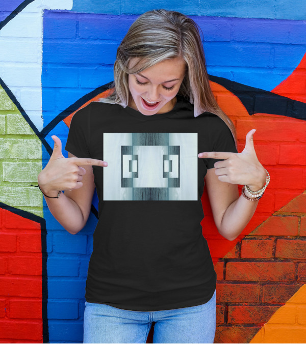Delete Temporarily Abstract Geometric Block Symmetry T-Shirt