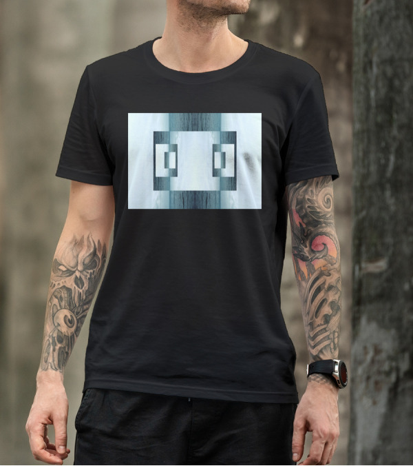 Delete Temporarily Abstract Geometric Block Symmetry T-Shirt