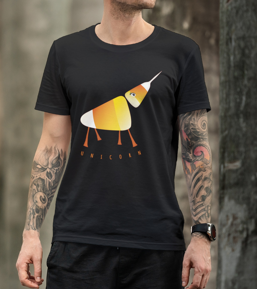 UNICORN Candy Corn Creature With Funny Design Elements T-Shirt