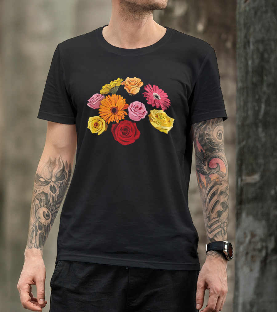 Flower Heart Organic Anatomy Fusion T-Shirt