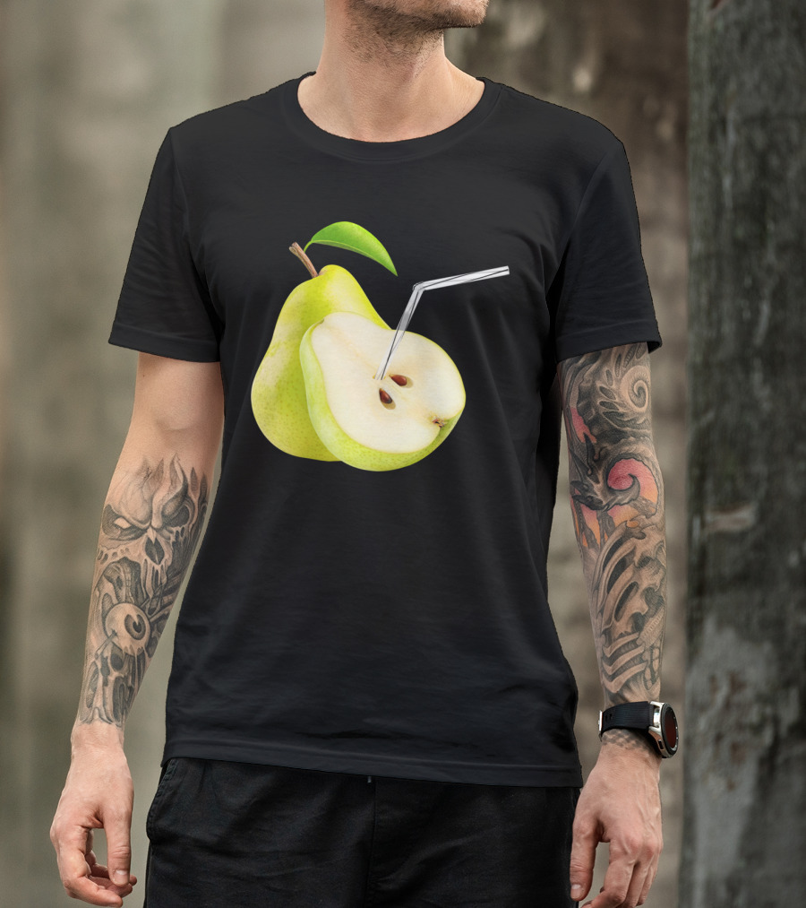 Natural Pear Juice Straw T-Shirt