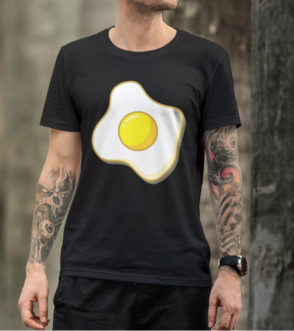Egg Fried Whole Bright Sunny-Side Breakfast T-Shirt