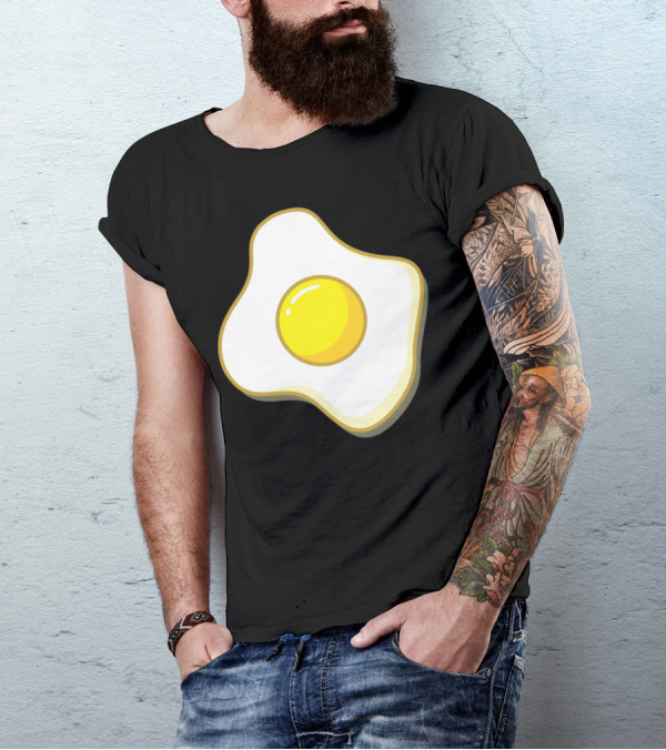 Egg Fried Whole Bright Sunny-Side Breakfast T-Shirt