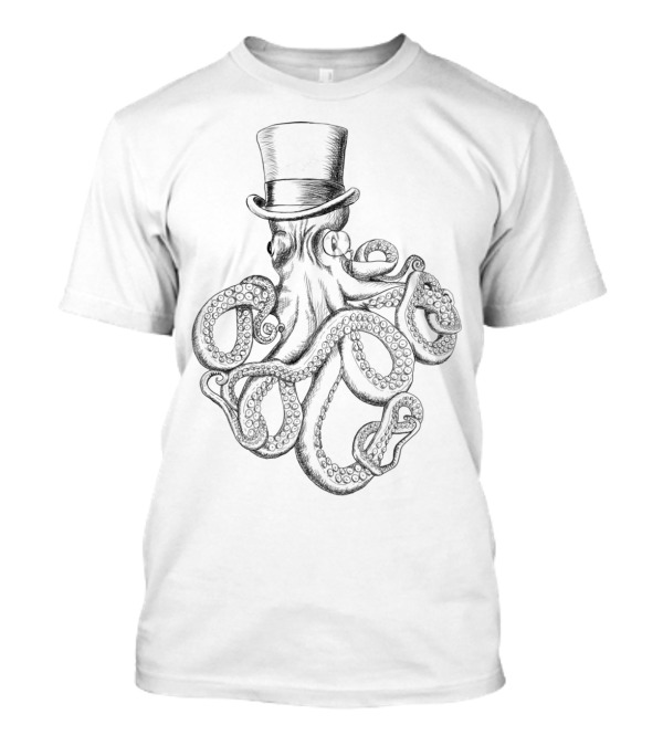Gentlemanly Octopus With Top Hat And Monocle T-Shirt