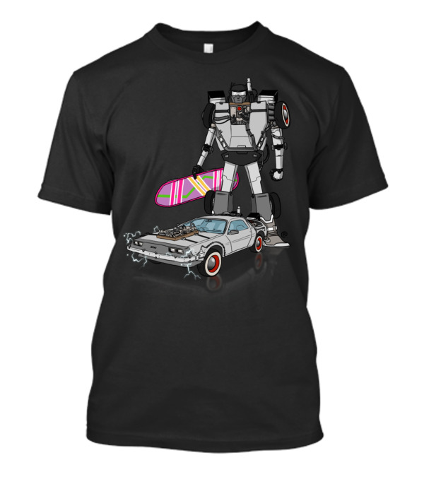 Delorean Back To The Future Hoverboard Transformer Crossover T-Shirt