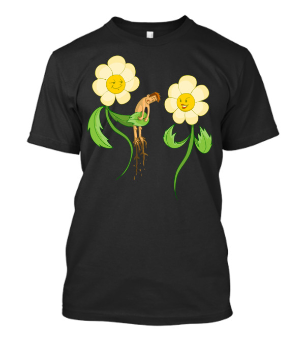 Luv Flower Boy With Laughing Daisy Faces T-Shirt
