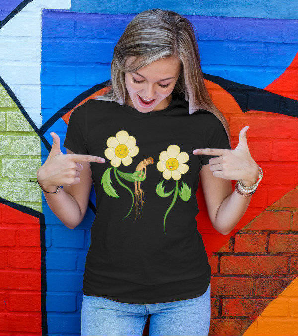 Luv Flower Boy With Laughing Daisy Faces T-Shirt