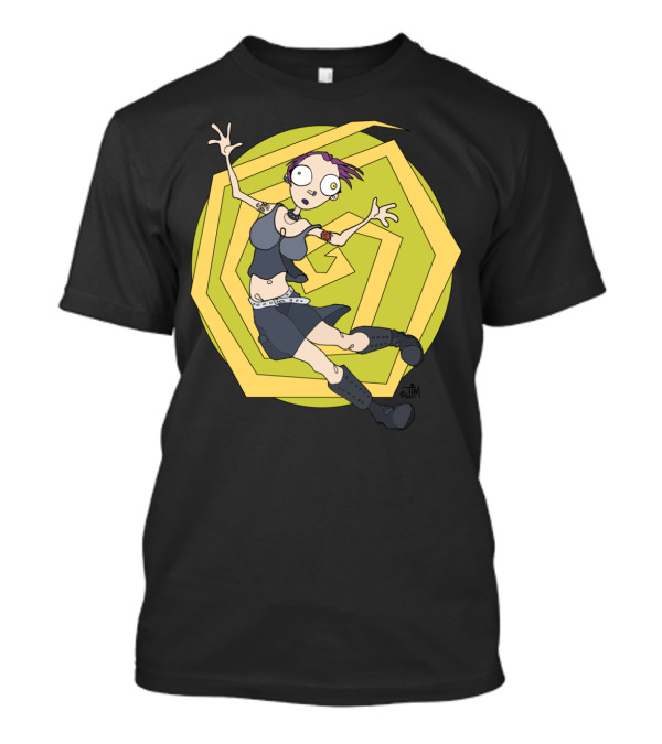 Demented Spiral Downward Germaine Comic By Jhonen Vasquez T-Shirt
