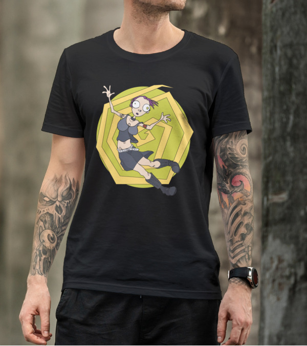 Demented Spiral Downward Germaine Comic By Jhonen Vasquez T-Shirt