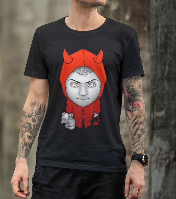 A Litte Devlish Red Horned Costume And Teddy Bear T-Shirt