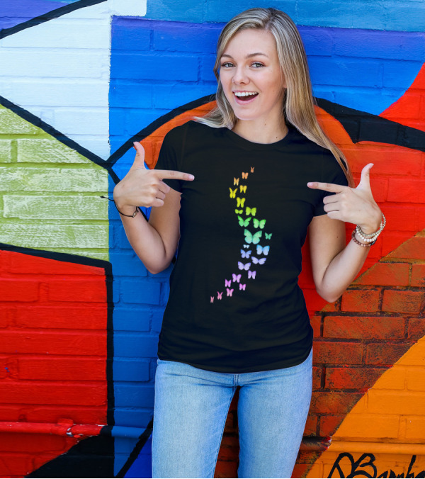 Rainbow Spectrum Butterfly Collection T-Shirt