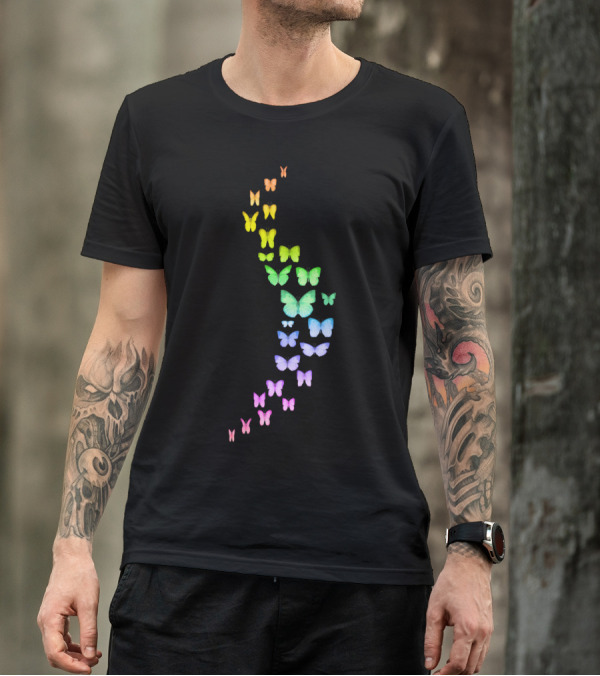 Rainbow Spectrum Butterfly Collection T-Shirt
