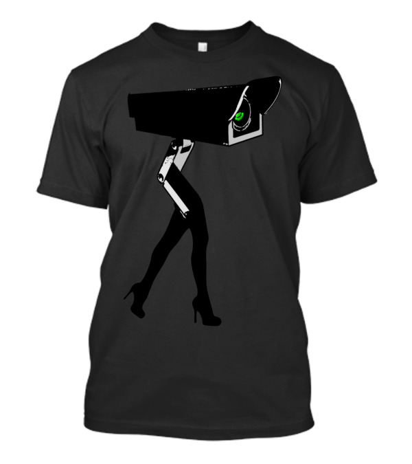 Look At Me Surveillance Camera Woman Heels T-Shirt