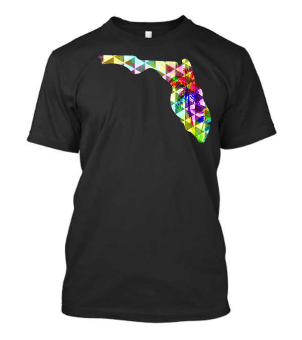 Sunshine State Florida Map Vibrant Abstract T-Shirt