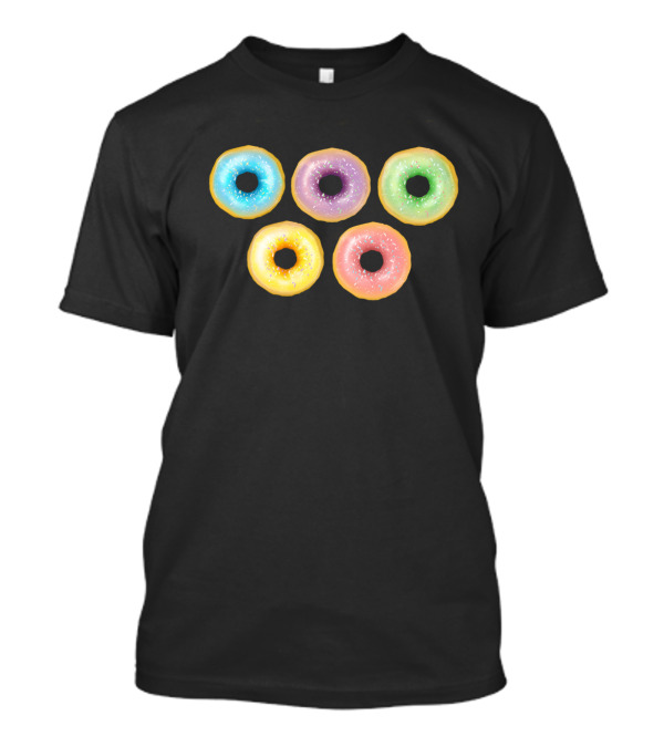 Rainbow Donuts Colorful Sprinkled Rings T-Shirt